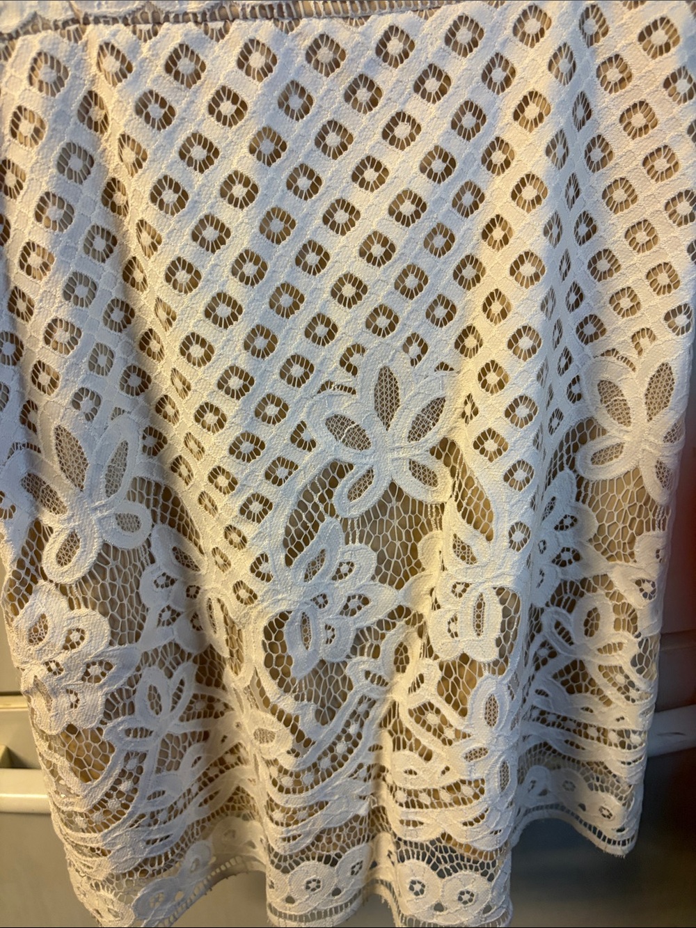 Danny and Nicole Cream Lace Fit-and-Flare Dress | EUC | Sz 6P - Picture 8 of 8